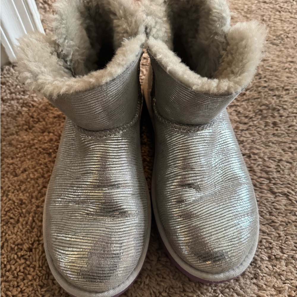 UGG Shimmering Silver Kids Boots